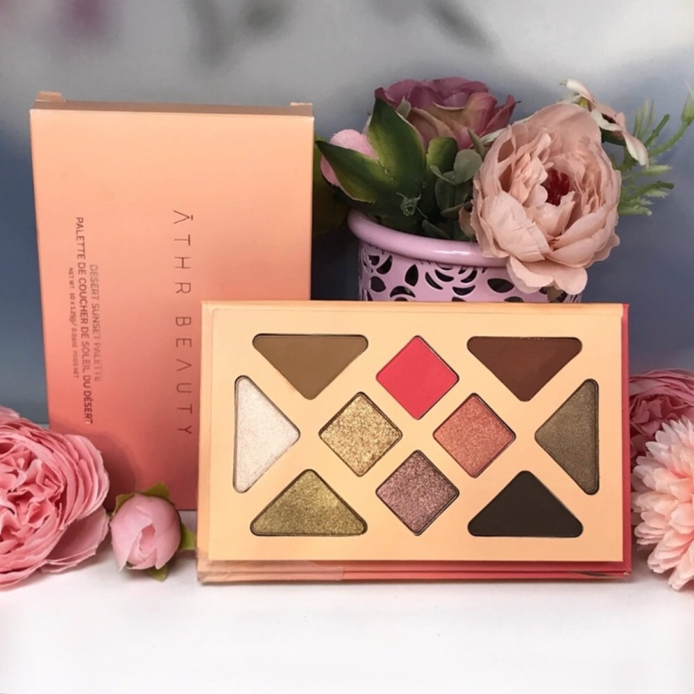 ATHR Beauty Desert Sunset Eyeshadow Palette Amber Infused Duochrome Metallic NIB